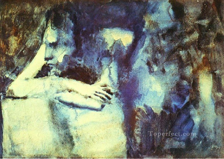Woman leaning on her elbows 1904 Pablo Picasso Oil Paintings